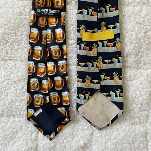 Steven Harris Beer Mug & Tommy Bahama Tropical Cocktail Drink Tie Set - Picture 2 of 6